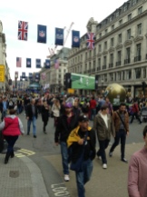 Regent Street closed to traffic for NFL American football celebrations