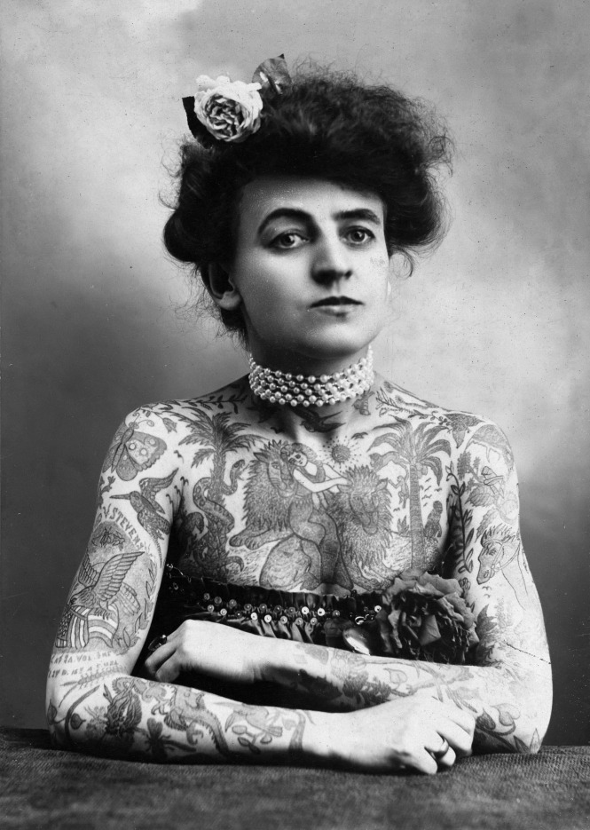 1920s tattooed woman